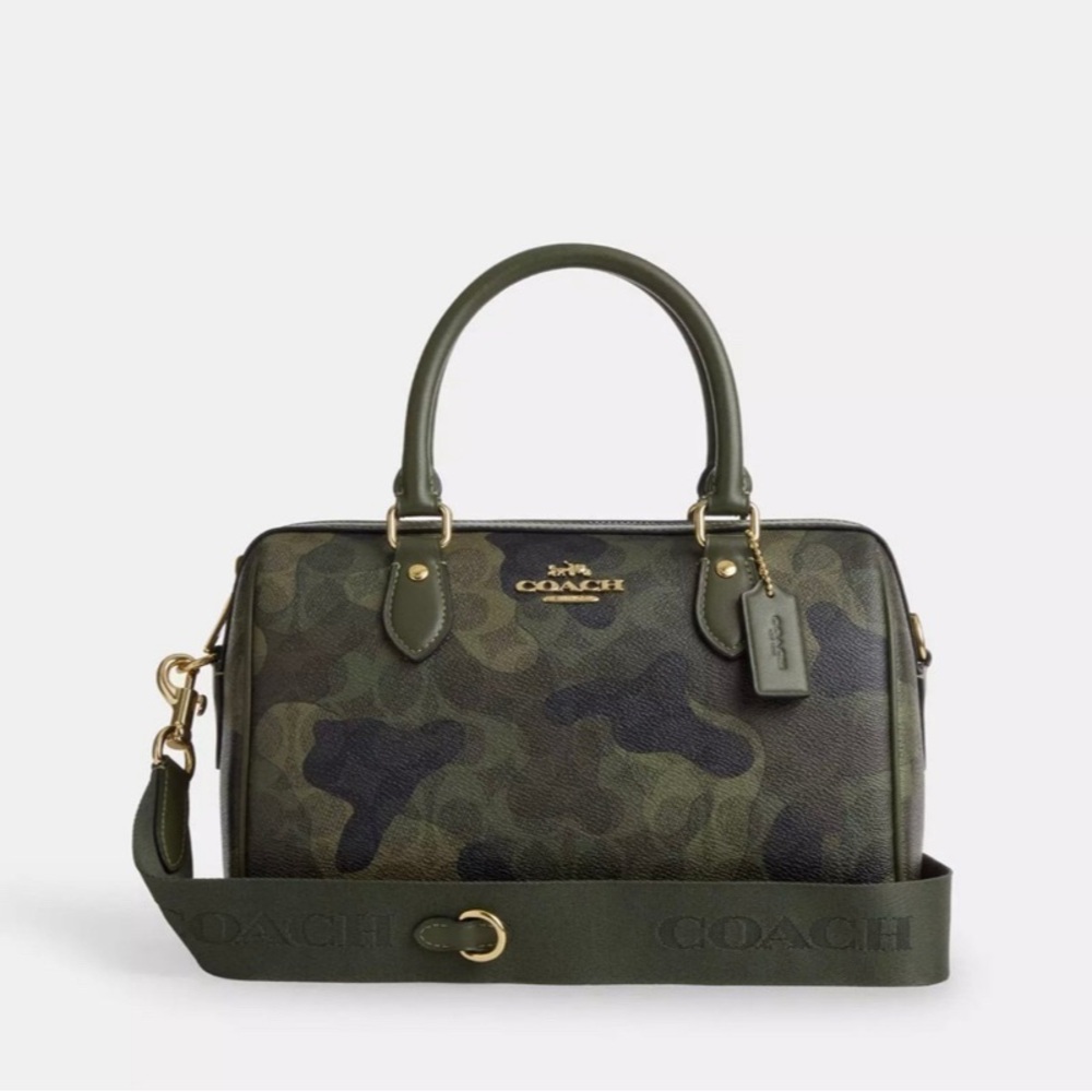 LAST ONE Coach Rowan Camo aka Dark Cypress Multi Signature